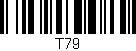 Código de barras (EAN, GTIN, SKU, ISBN): 'T79'