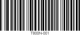 Código de barras (EAN, GTIN, SKU, ISBN): 'T800N-001'