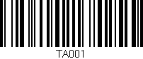 Código de barras (EAN, GTIN, SKU, ISBN): 'TA001'