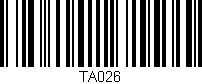 Código de barras (EAN, GTIN, SKU, ISBN): 'TA026'
