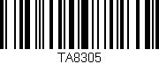 Código de barras (EAN, GTIN, SKU, ISBN): 'TA8305'