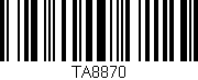 Código de barras (EAN, GTIN, SKU, ISBN): 'TA8870'