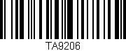 Código de barras (EAN, GTIN, SKU, ISBN): 'TA9206'