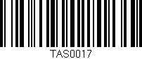 Código de barras (EAN, GTIN, SKU, ISBN): 'TAS0017'
