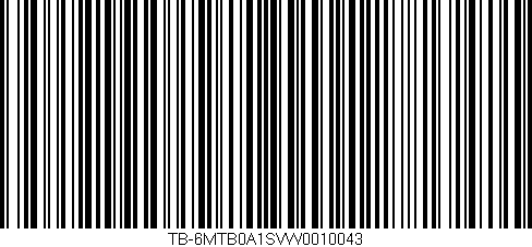 Código de barras (EAN, GTIN, SKU, ISBN): 'TB-6MTB0A1SVW0010043'