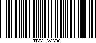 Código de barras (EAN, GTIN, SKU, ISBN): 'TB0A1SVW001'