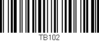 Código de barras (EAN, GTIN, SKU, ISBN): 'TB102'