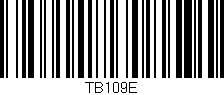Código de barras (EAN, GTIN, SKU, ISBN): 'TB109E'