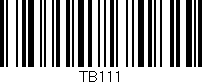 Código de barras (EAN, GTIN, SKU, ISBN): 'TB111'