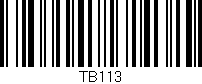 Código de barras (EAN, GTIN, SKU, ISBN): 'TB113'