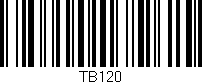 Código de barras (EAN, GTIN, SKU, ISBN): 'TB120'