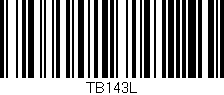Código de barras (EAN, GTIN, SKU, ISBN): 'TB143L'