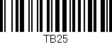Código de barras (EAN, GTIN, SKU, ISBN): 'TB25'