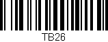 Código de barras (EAN, GTIN, SKU, ISBN): 'TB26'