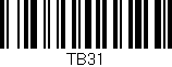 Código de barras (EAN, GTIN, SKU, ISBN): 'TB31'