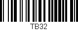 Código de barras (EAN, GTIN, SKU, ISBN): 'TB32'