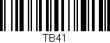 Código de barras (EAN, GTIN, SKU, ISBN): 'TB41'