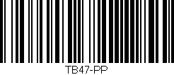 Código de barras (EAN, GTIN, SKU, ISBN): 'TB47-PP'