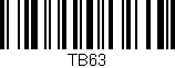 Código de barras (EAN, GTIN, SKU, ISBN): 'TB63'