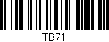 Código de barras (EAN, GTIN, SKU, ISBN): 'TB71'