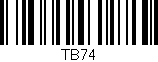 Código de barras (EAN, GTIN, SKU, ISBN): 'TB74'