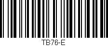 Código de barras (EAN, GTIN, SKU, ISBN): 'TB76-E'
