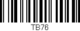 Código de barras (EAN, GTIN, SKU, ISBN): 'TB76'