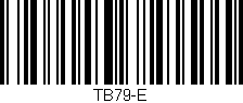 Código de barras (EAN, GTIN, SKU, ISBN): 'TB79-E'