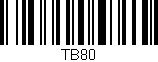Código de barras (EAN, GTIN, SKU, ISBN): 'TB80'