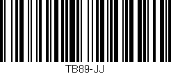 Código de barras (EAN, GTIN, SKU, ISBN): 'TB89-JJ'