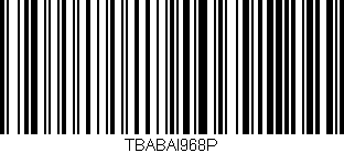 Código de barras (EAN, GTIN, SKU, ISBN): 'TBABAI968P'