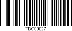 Código de barras (EAN, GTIN, SKU, ISBN): 'TBC00027'