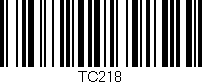Código de barras (EAN, GTIN, SKU, ISBN): 'TC218'