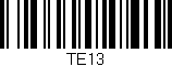 Código de barras (EAN, GTIN, SKU, ISBN): 'TE13'