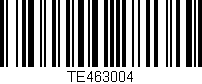 Código de barras (EAN, GTIN, SKU, ISBN): 'TE463004'