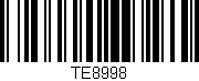Código de barras (EAN, GTIN, SKU, ISBN): 'TE8998'