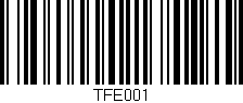 Código de barras (EAN, GTIN, SKU, ISBN): 'TFE001'