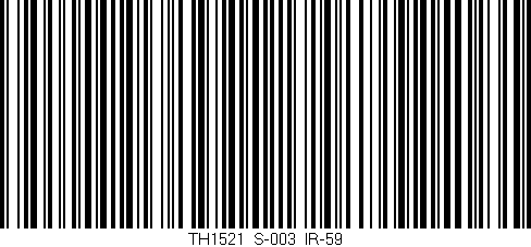 Código de barras (EAN, GTIN, SKU, ISBN): 'TH1521/S-003/IR-59'