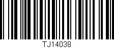 Código de barras (EAN, GTIN, SKU, ISBN): 'TJ14038'