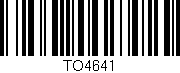 Código de barras (EAN, GTIN, SKU, ISBN): 'TO4641'