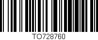 Código de barras (EAN, GTIN, SKU, ISBN): 'TO728760'