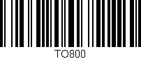 Código de barras (EAN, GTIN, SKU, ISBN): 'TO800'