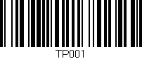 Código de barras (EAN, GTIN, SKU, ISBN): 'TP001'
