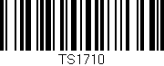 Código de barras (EAN, GTIN, SKU, ISBN): 'TS1710'