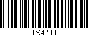 Código de barras (EAN, GTIN, SKU, ISBN): 'TS4200'