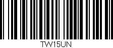 Código de barras (EAN, GTIN, SKU, ISBN): 'TW15UN'