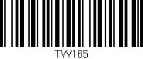 Código de barras (EAN, GTIN, SKU, ISBN): 'TW165'