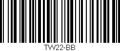 Código de barras (EAN, GTIN, SKU, ISBN): 'TW22-BB'
