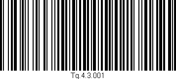 Código de barras (EAN, GTIN, SKU, ISBN): 'Tg.4.3.001'