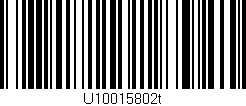 Código de barras (EAN, GTIN, SKU, ISBN): 'U10015802t'